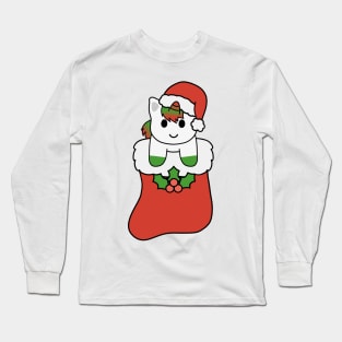 Christmas Unicorn Stocking Long Sleeve T-Shirt